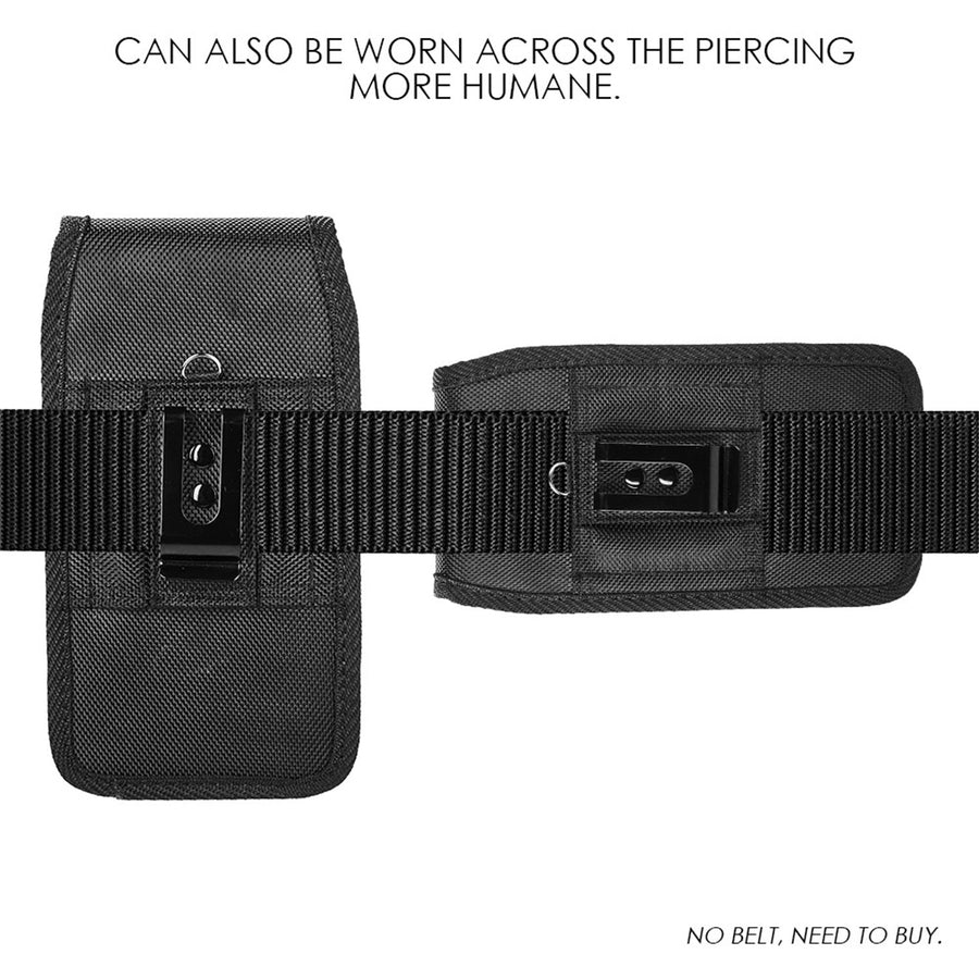 LUXMO Medium Vertical Universal Nylon Pouch - Black