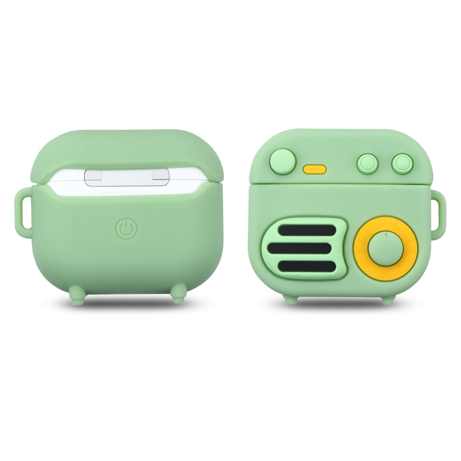 MyBat 3D Cartoon Silicone Case for Apple AirPods 3 with Wireless Charging Case - Radio - MAIRP3CASK193-5.jpg