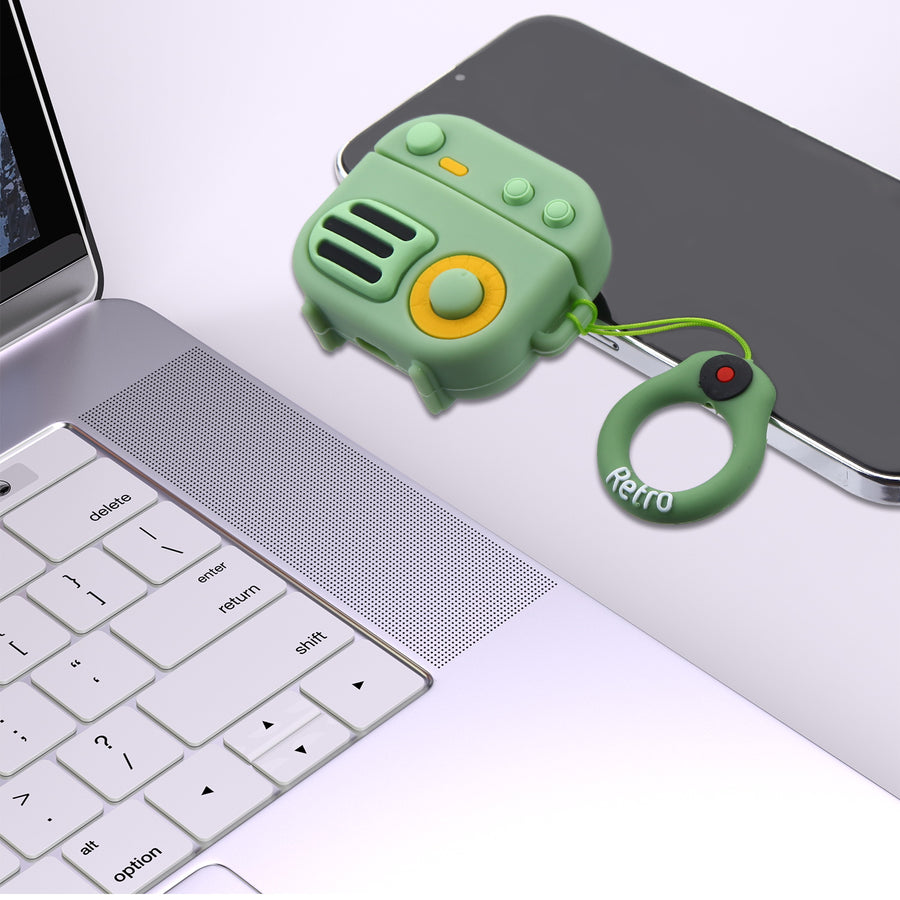 MyBat 3D Cartoon Silicone Case for Apple AirPods 3 with Wireless Charging Case - Radio - MAIRP3CASK193-6.jpg