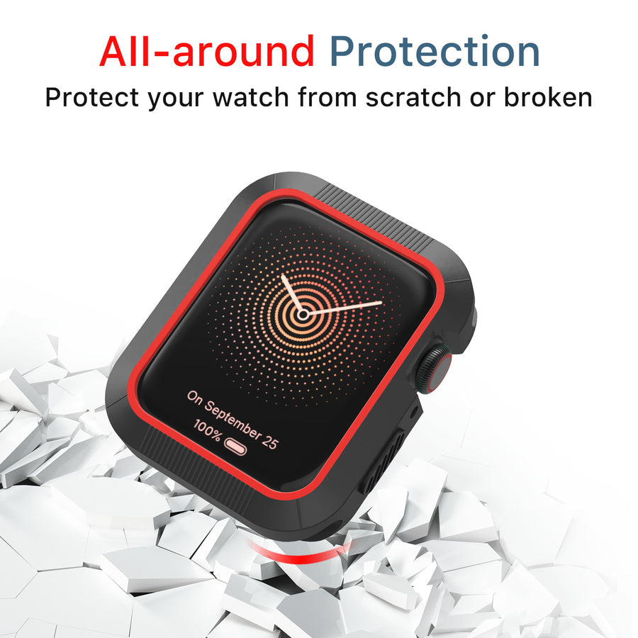 MyBat Halo Case for Apple Watch Series 7 41mm/Watch Series 9 41mm / Watch Series 8 41mm - Black / Red - MAPWH41CSCAMS002-4.jpg