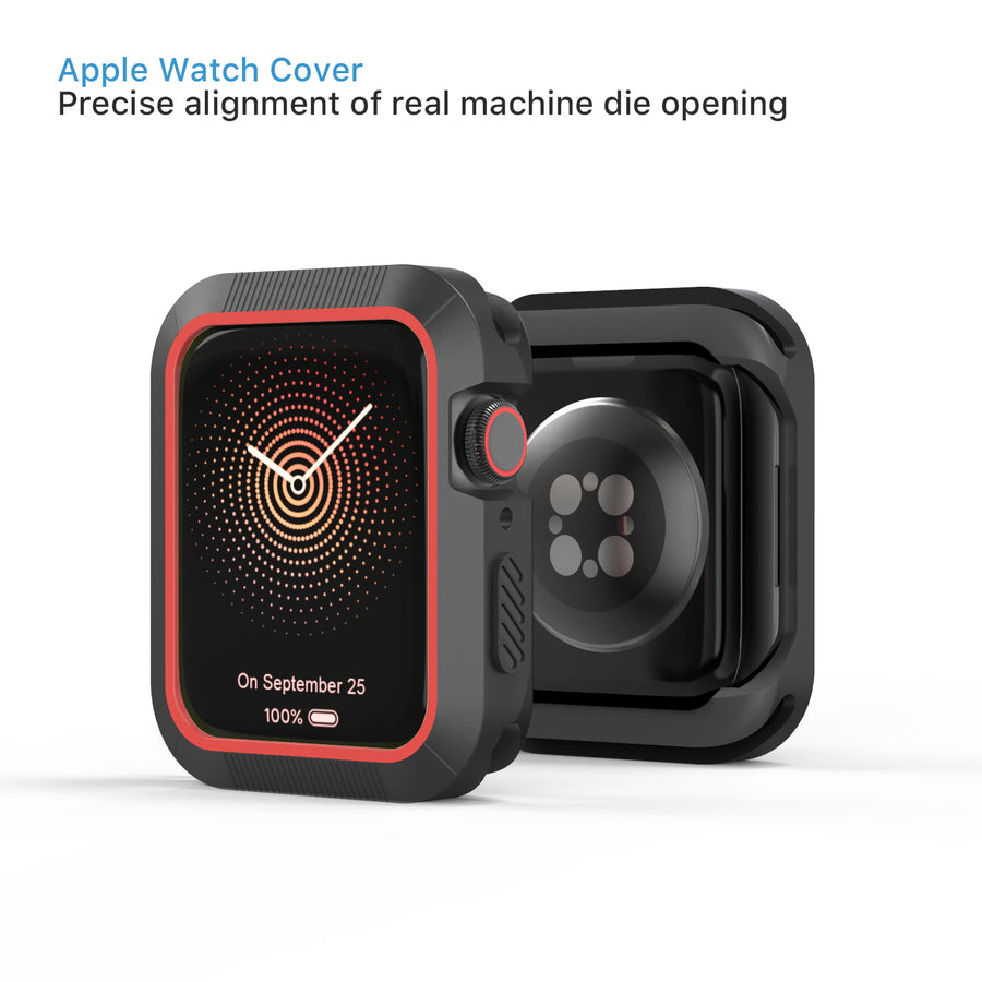 MyBat Halo Case for Apple Watch Series 7 41mm/Watch Series 9 41mm / Watch Series 8 41mm - Black / Red - MAPWH41CSCAMS002-5.jpg