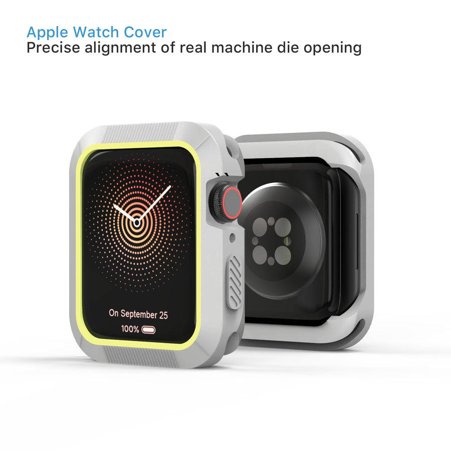 MyBat Halo Case for Apple Watch Series 7 45mm/Watch Series 9 45mm / Watch Series 8 45mm - Gray / Green - MAPWH45CSCAMS003-4.jpg