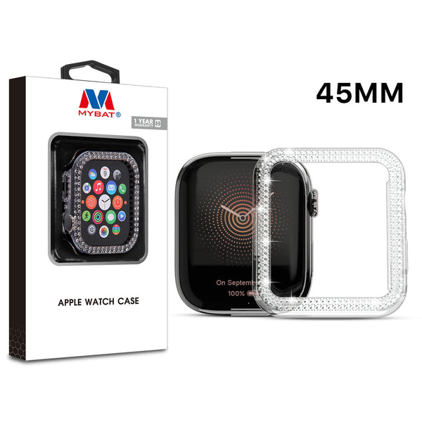 MyBat Apple Watch Case (with Diamonds) for Apple Watch Series 7 45mm/Watch Series 9 45mm / Watch Series 8 45mm - Transparent Clear - MAPWH45CSFSSC034-1.jpg