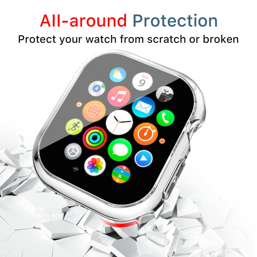 MyBat Fusion Protector Case (with Tempered Glass Screen Protector) for Apple Watch Series 10 46mm / Watch Series 11 46mm - Transparent Clear - MAWHS1046CSFSSC004-5.jpg