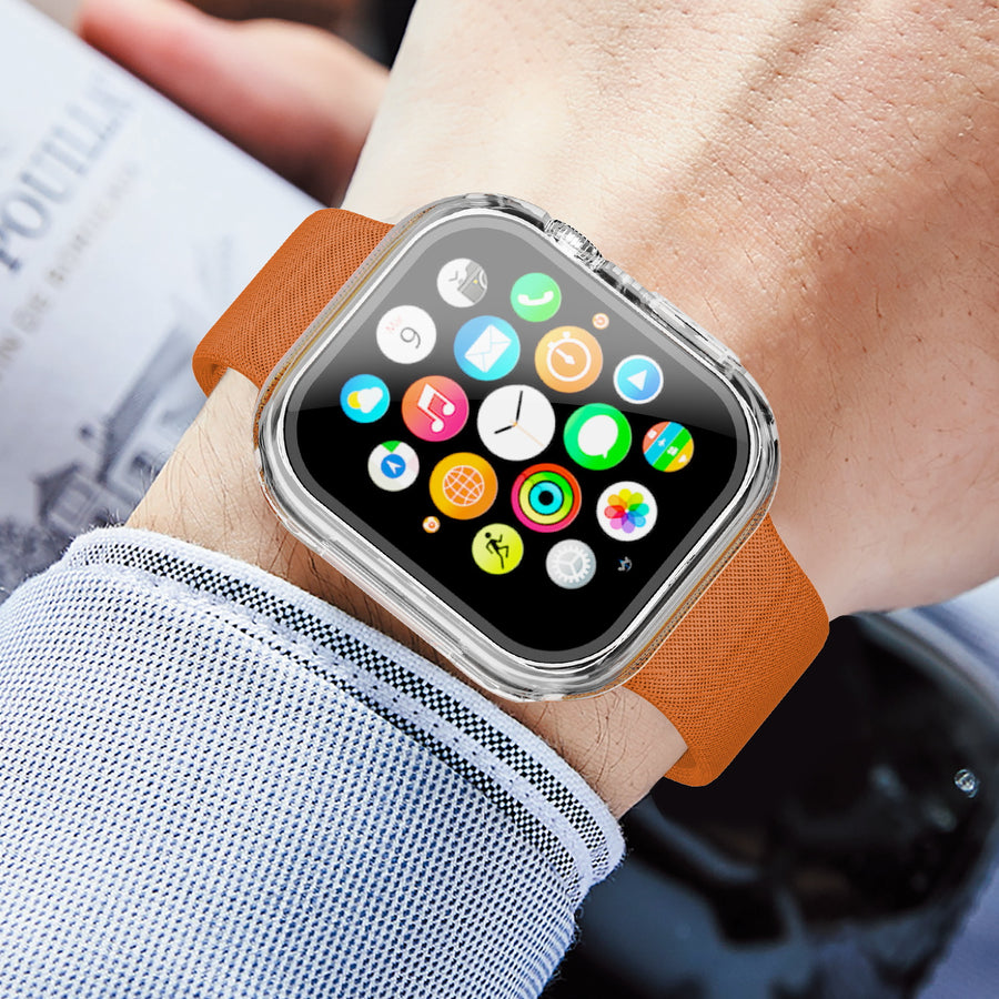MyBat Fusion Protector Case (with Tempered Glass Screen Protector) for Apple Watch Series 10 46mm / Watch Series 11 46mm - Transparent Clear - MAWHS1046CSFSSC004-6.jpg
