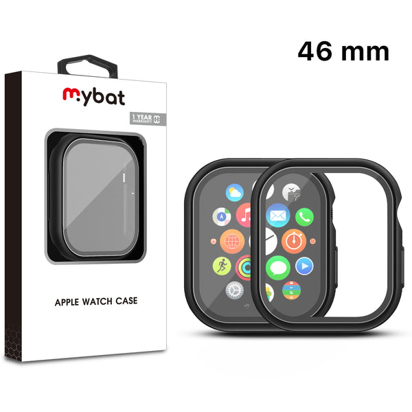 MyBat Fusion Protector Case (with Tempered Glass Screen Protector) for Apple Watch Series 10 46mm / Watch Series 11 46mm - Black - MAWHS1046CSFSSC005-1.jpg