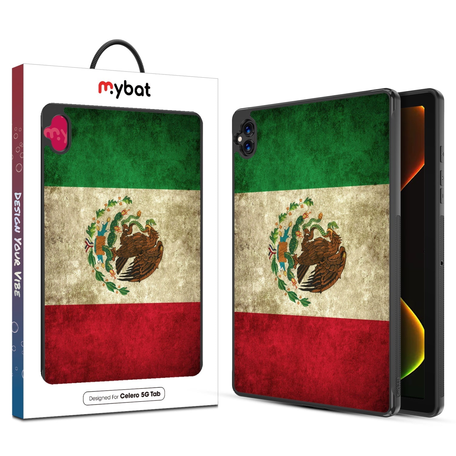 MyBat Design Lab Series Case for Boost Celero5G TAB - Mexican Flag