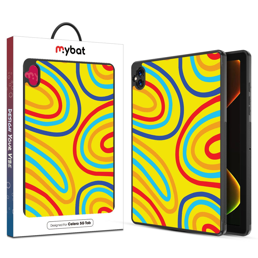 MyBat Design Lab Series Case for Boost Celero5G TAB – Rainbow Waves