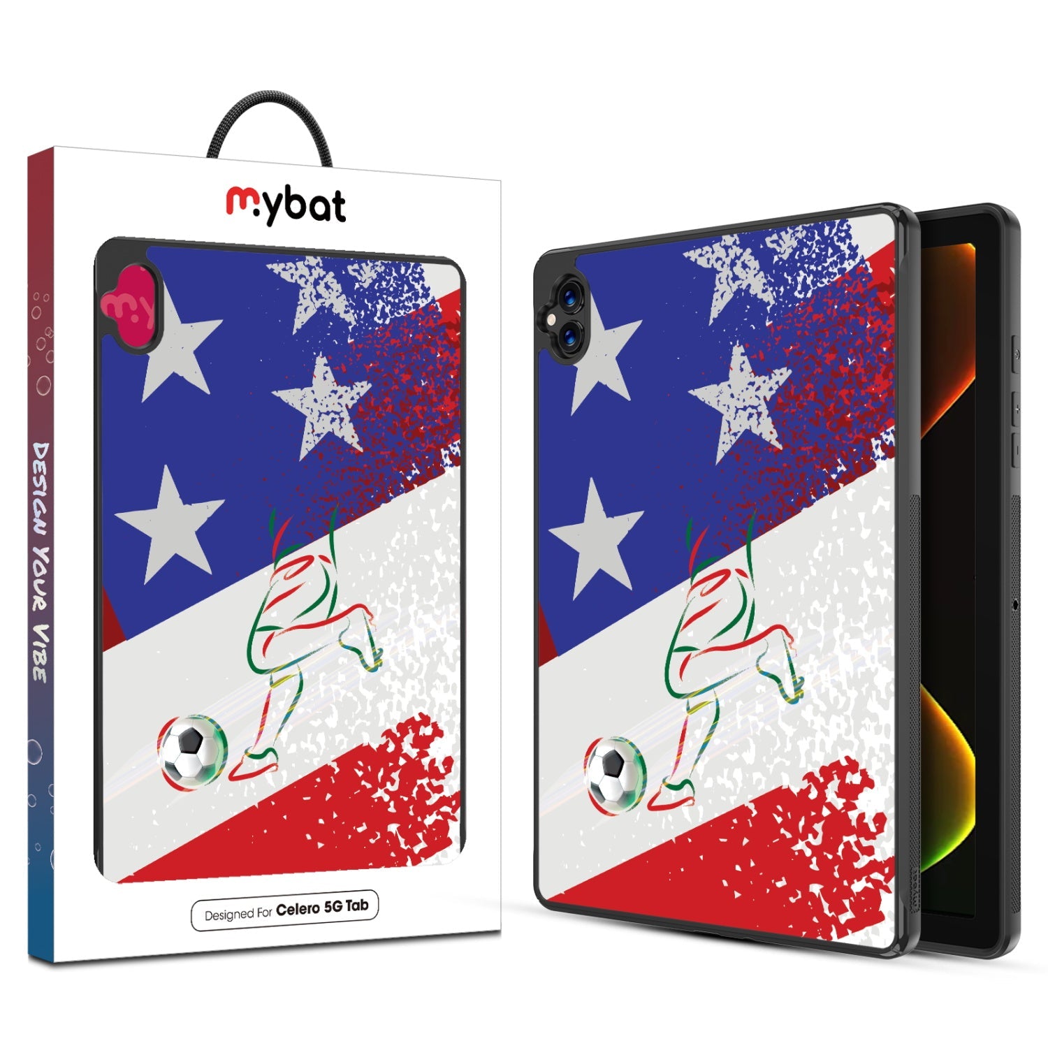 MyBat Design Lab Series Case for Boost Celero5G TAB – USA Soccer