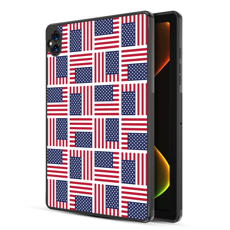 MyBat Design Lab Series Case for Boost Celero5G TAB – Flag Patchwork - MBTC5GTABCSLESMP519-1.JPG