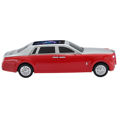 MaxPower Bluetooth Car speaker with front flashing LED lights and top LED light panel with dancing lights -Red - MC610-RD-1.JPG