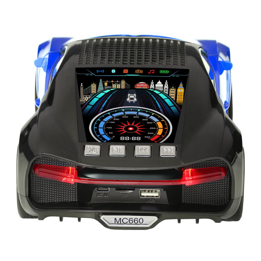 MaxPower Bugatti Style Bluetooth Speaker with LED Lights + Digital Display - Blue / Black - MC660-BL-4.jpg