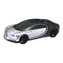 MaxPower Bugatti Style Bluetooth Speaker with LED Lights + Digital Display - Silver / Black