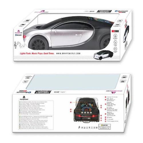 MaxPower Bugatti Style Bluetooth Speaker with LED Lights + Digital Display - Silver / Black - MC660-SL-6.jpg