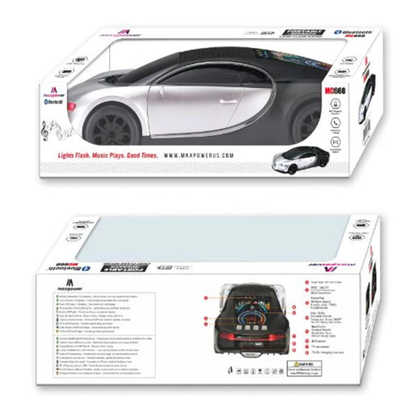 MaxPower Bugatti Style Bluetooth Speaker with LED Lights + Digital Display - Silver / Black - MC660-SL-6.jpg