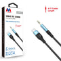 MyBat USB-C to 3.5mm Male Audio Cable - 4FT - Black