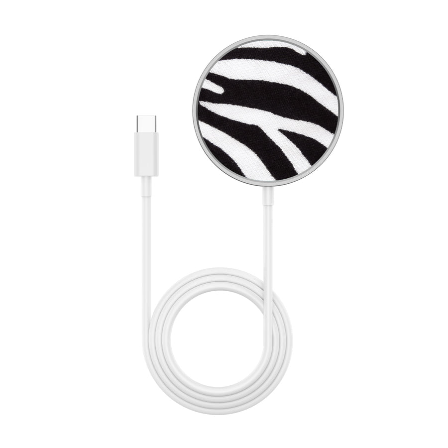 MyBat Design Lab Magnetic Wireless Charger - Silver - Zebra Print - MCGWIRC18SL-009-3.jpg