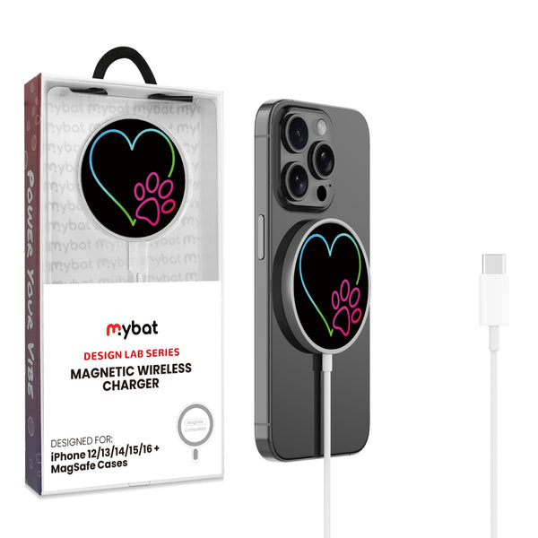MyBat Design Lab Magnetic Wireless Charger - Silver - Puppy Love - MCGWIRC18SL-023-1.jpg