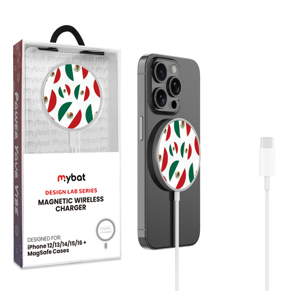 MyBat Design Lab Magnetic Wireless Charger - Silver - Mexican Pride - MCGWIRC18SL-025-1.jpg
