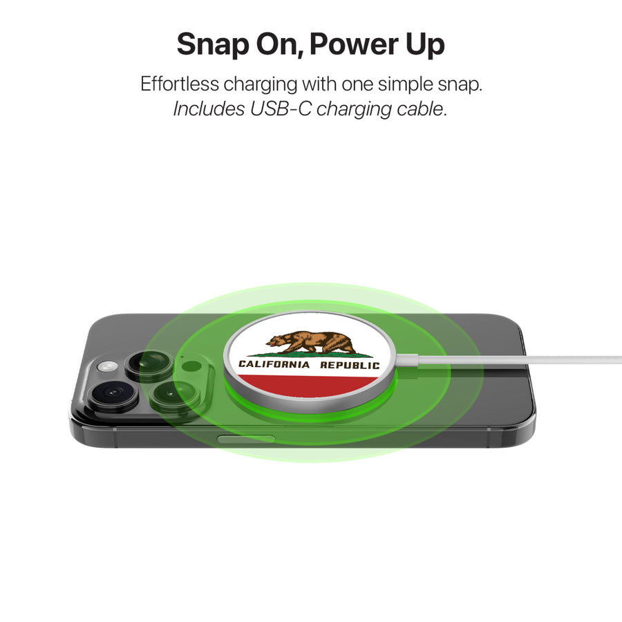 MyBat Design Lab Magnetic Wireless Charger - Silver - California State Flag - MCGWIRC18SL-027-4.jpg