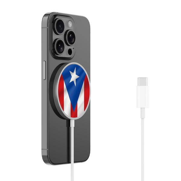 MyBat Design Lab Magnetic Wireless Charger - Silver - Puerto Rican Flag - MCGWIRC18SL-029-2.jpg