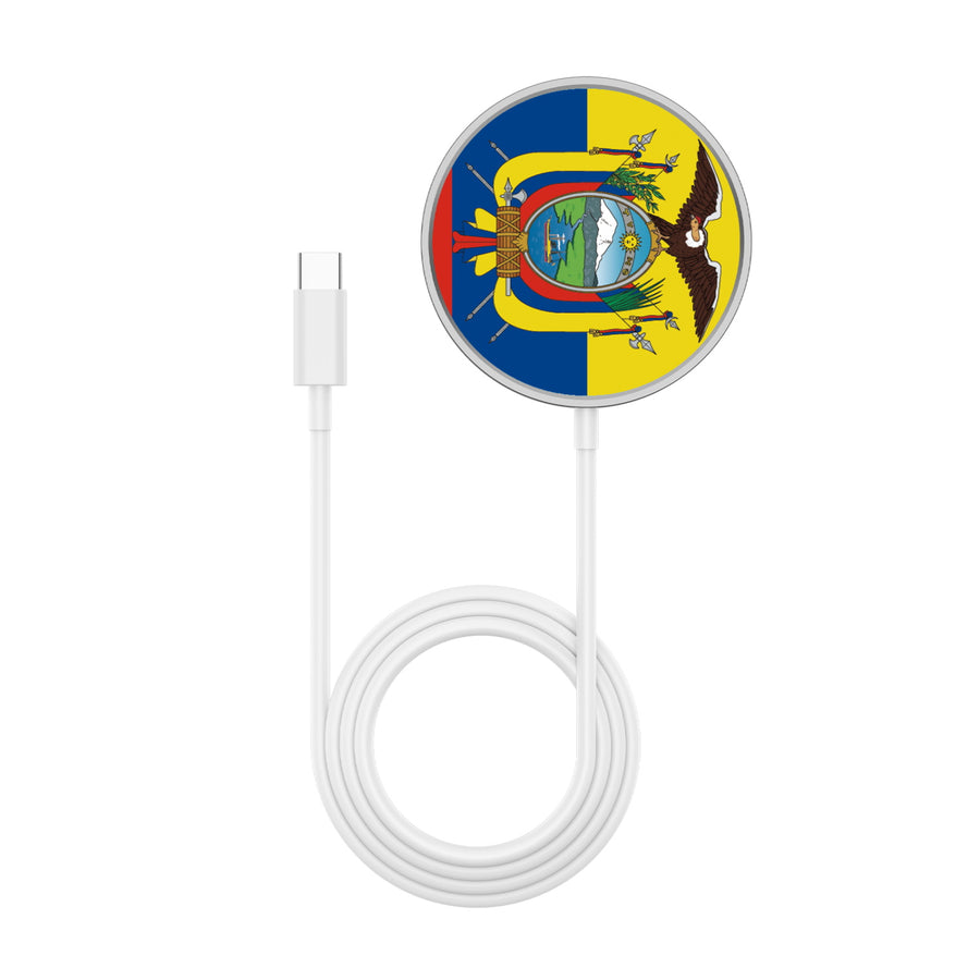 MyBat Design Lab Magnetic Wireless Charger - Silver - Ecuadorean Flag - MCGWIRC18SL-030-3.jpg