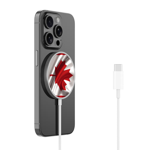 MyBat Design Lab Magnetic Wireless Charger - Silver - Canadian Flag - MCGWIRC18SL-044-2.jpg