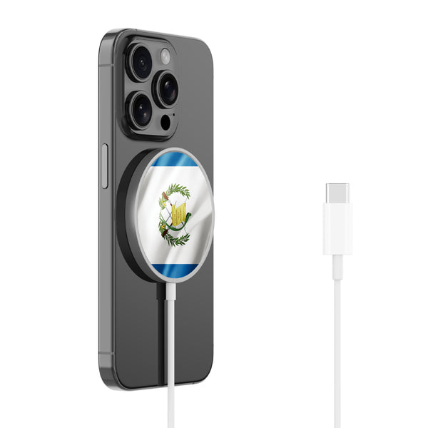 MyBat Design Lab Magnetic Wireless Charger - Silver - Guatemalan Flag - MCGWIRC18SL-045-2.jpg