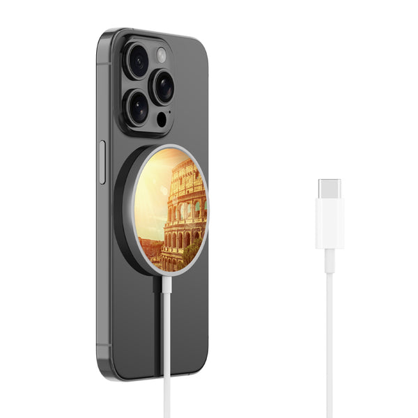 MyBat Design Lab Magnetic Wireless Charger - Silver - Roman Colosseum - MCGWIRC18SL-049-2.jpg