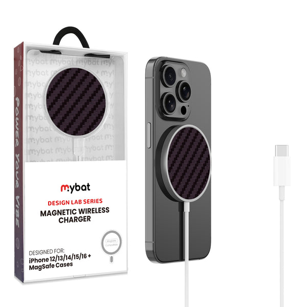 MyBat Design Lab Magnetic Wireless Charger - Silver - Carbon Fiber - MCGWIRC18SL-083-1.jpg