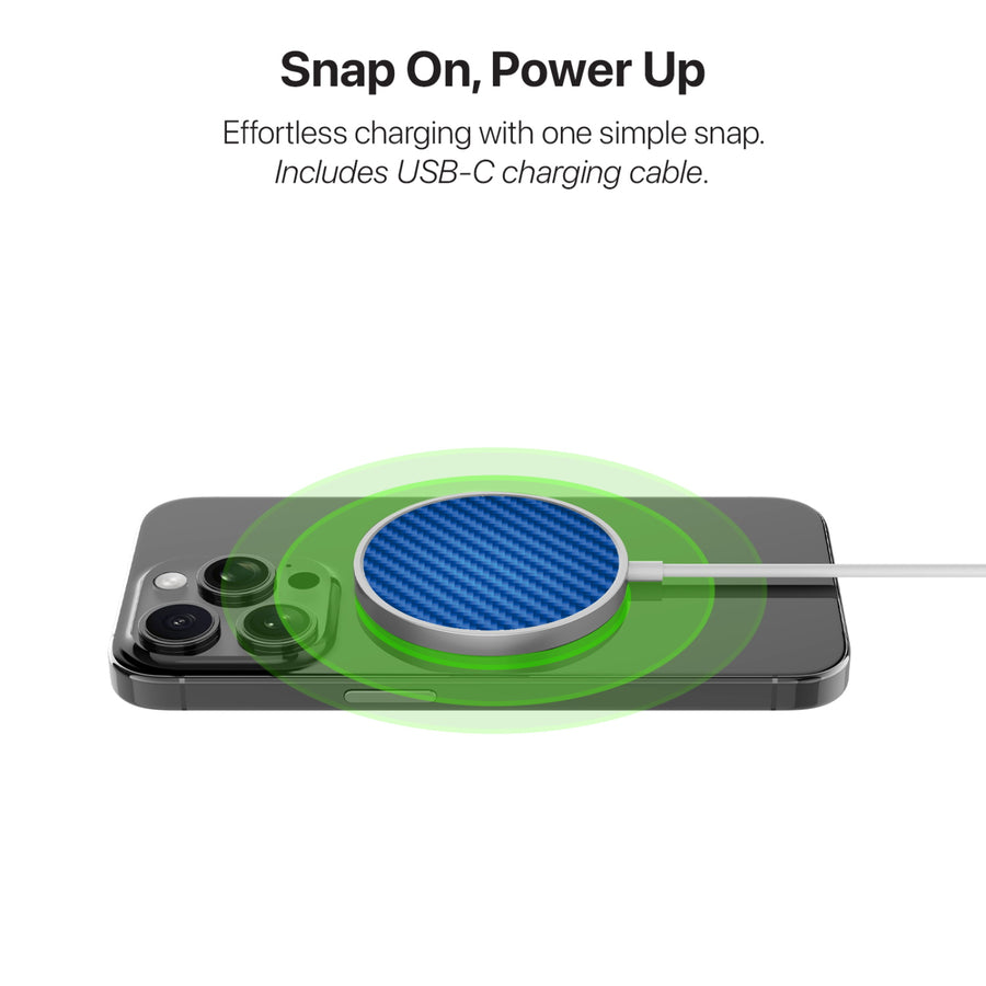 MyBat Design Lab Magnetic Wireless Charger - Silver - Blue Carbon Fiber - MCGWIRC18SL-084-4.jpg