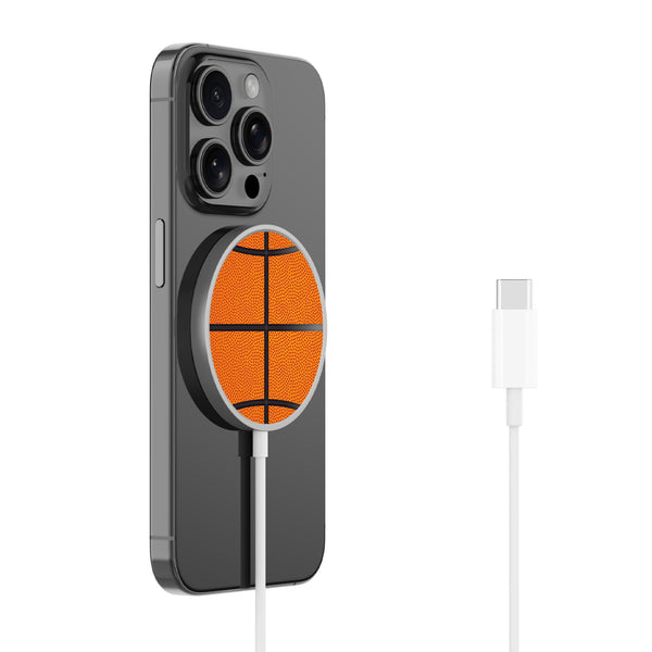 MyBat Design Lab Magnetic Wireless Charger - Silver - Basketball - MCGWIRC18SL-087-2.jpg