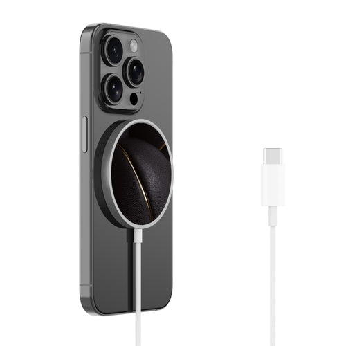 MyBat Design Lab Magnetic Wireless Charger - Silver - Black Basketballs - MCGWIRC18SL-090-2.jpg