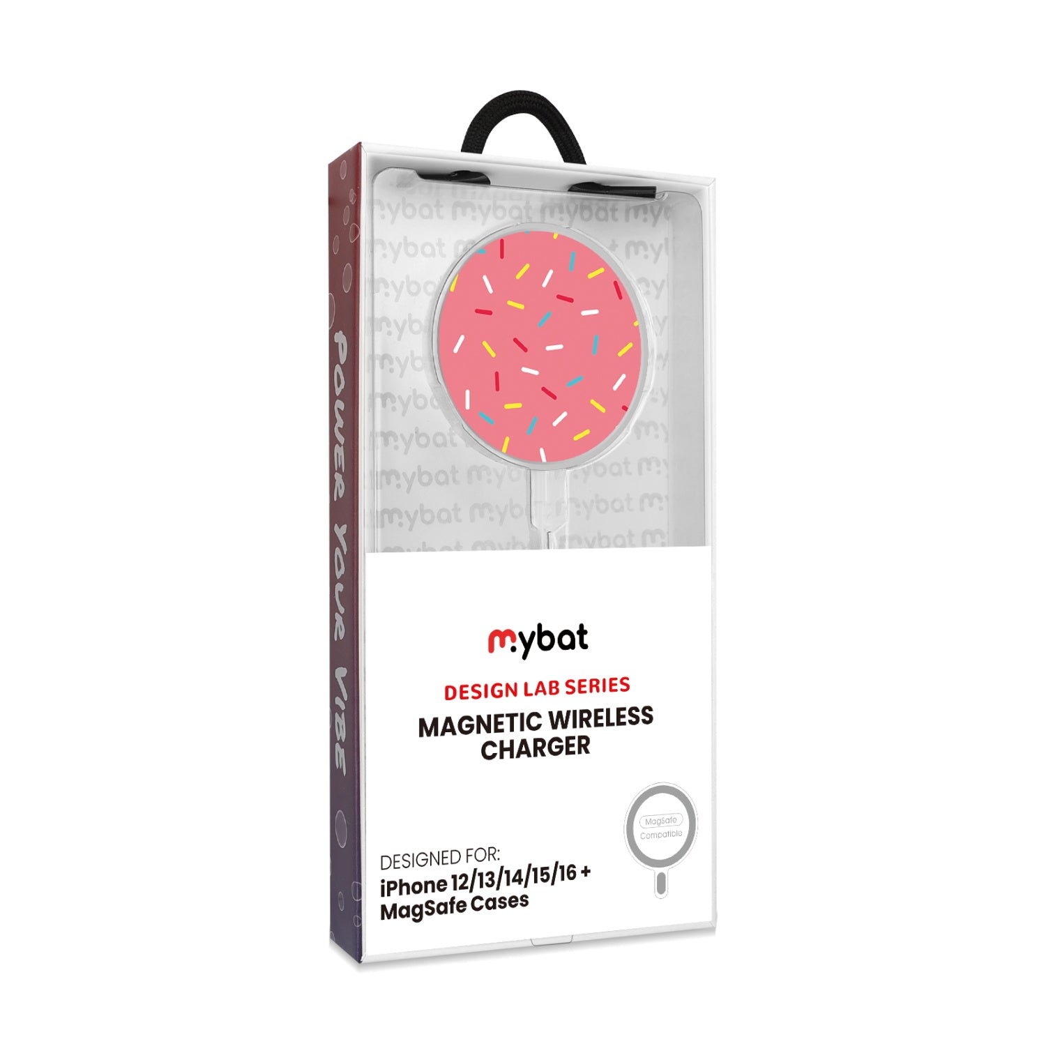 MyBat Design Lab Magnetic Wireless Charger - Silver - Sprinkles