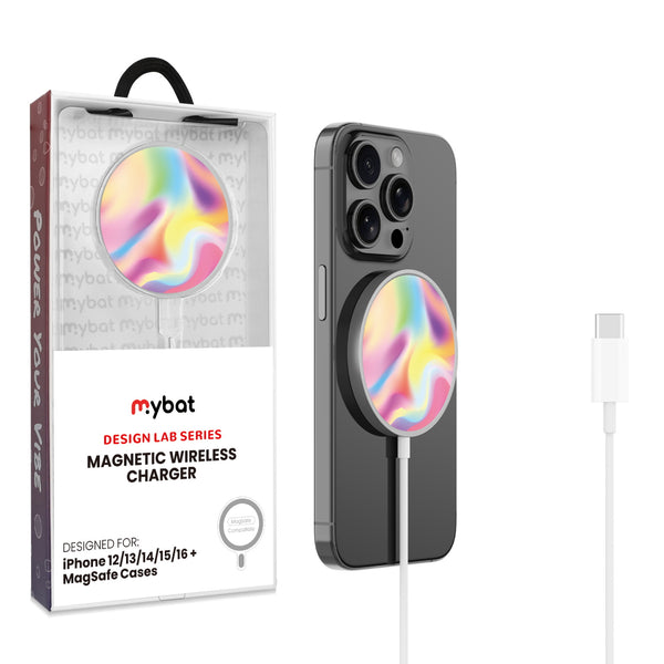 MyBat Design Lab Magnetic Wireless Charger - Silver - Iridescent - MCGWIRC18SL-101-1.jpg