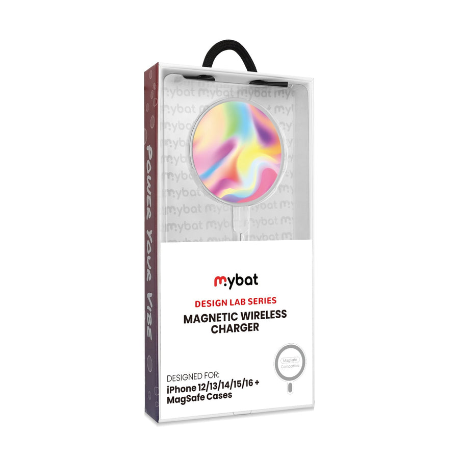 MyBat Design Lab Magnetic Wireless Charger - Silver - Iridescent