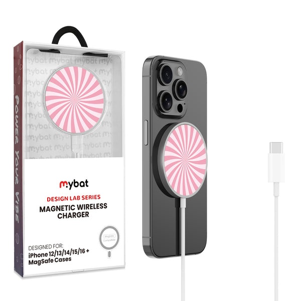 MyBat Design Lab Magnetic Wireless Charger - Silver - Candy Swirl - MCGWIRC18SL-104-1.jpg