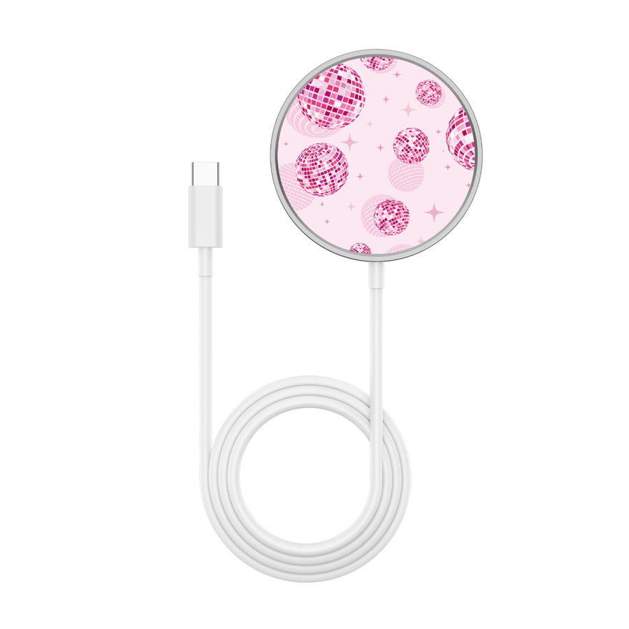 MyBat Design Lab Magnetic Wireless Charger - Silver - Disco Balls - MCGWIRC18SL-109-3.jpg