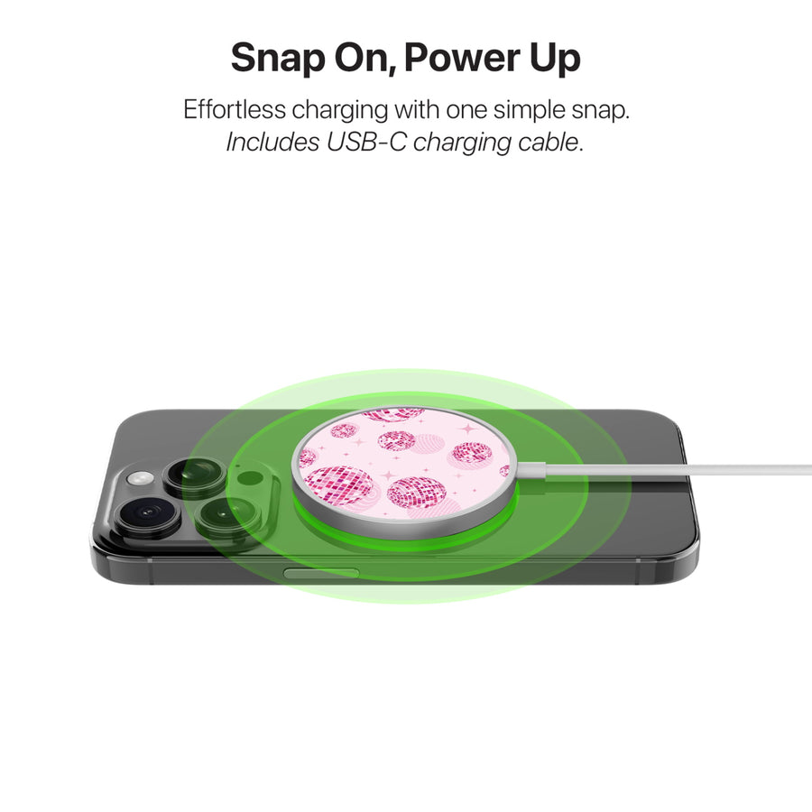 MyBat Design Lab Magnetic Wireless Charger - Silver - Disco Balls - MCGWIRC18SL-109-4.jpg