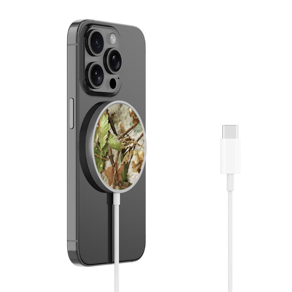 MyBat Design Lab Magnetic Wireless Charger - Silver - Forest Camouflage - MCGWIRC18SL-117-2.jpg