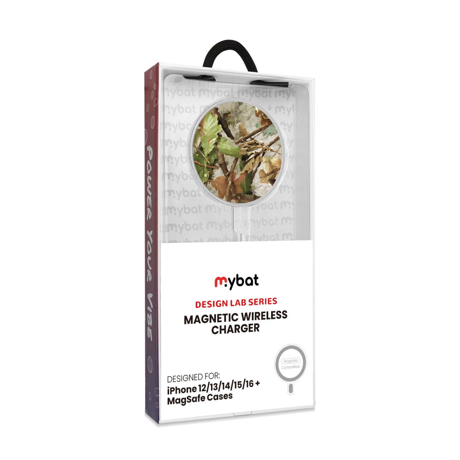 MyBat Design Lab Magnetic Wireless Charger - Silver - Forest Camouflage