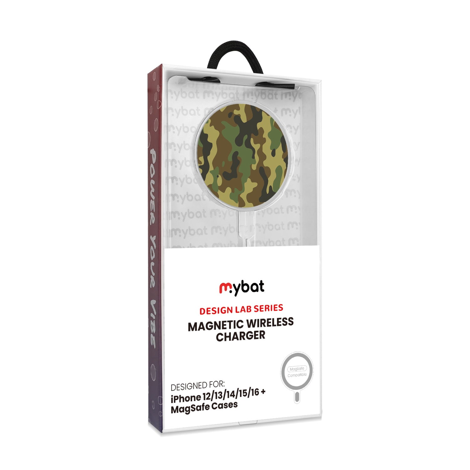 MyBat Design Lab Magnetic Wireless Charger - Silver - Military Camouflage