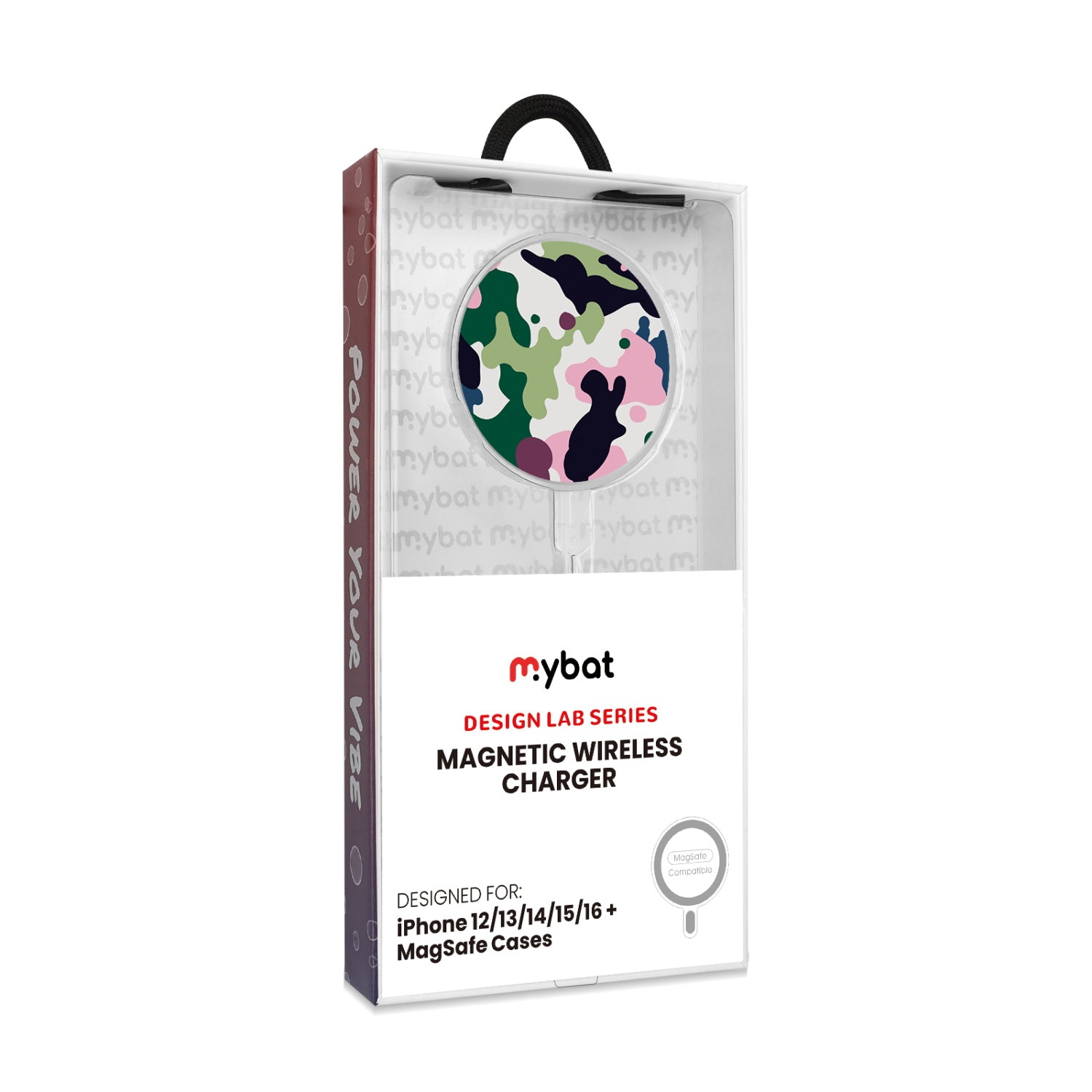 MyBat Design Lab Magnetic Wireless Charger - Silver - Multicolor Camouflage