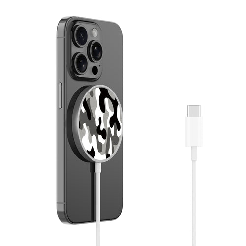 MyBat Design Lab Magnetic Wireless Charger - Silver - Black & White Camouflage - MCGWIRC18SL-122-2.jpg
