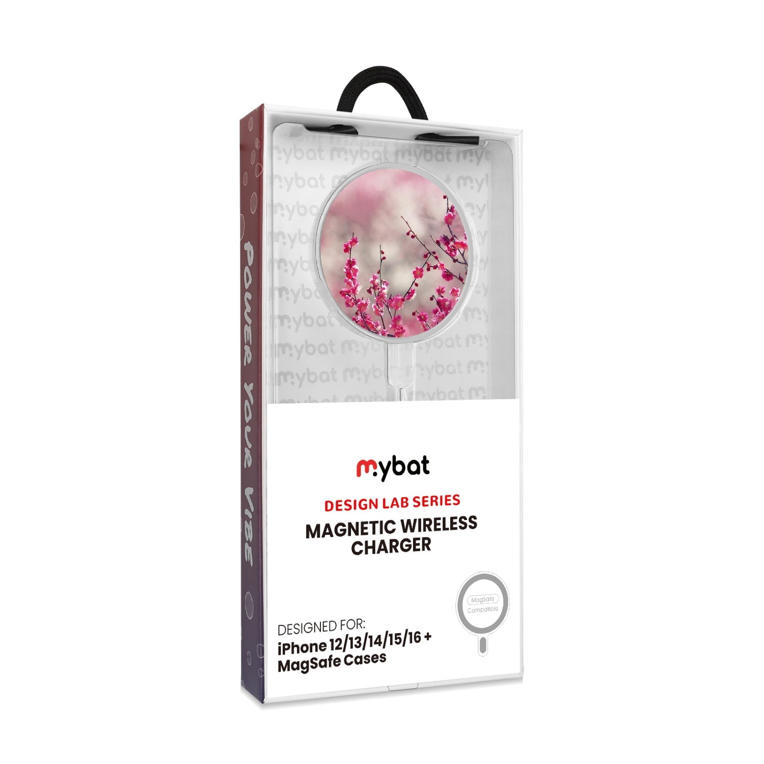MyBat Design Lab Magnetic Wireless Charger - Silver - Sakura Blooms