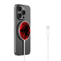 MyBat Design Lab Magnetic Wireless Charger - Silver - Albania Flag - MCGWIRC18SL-140-2.jpg