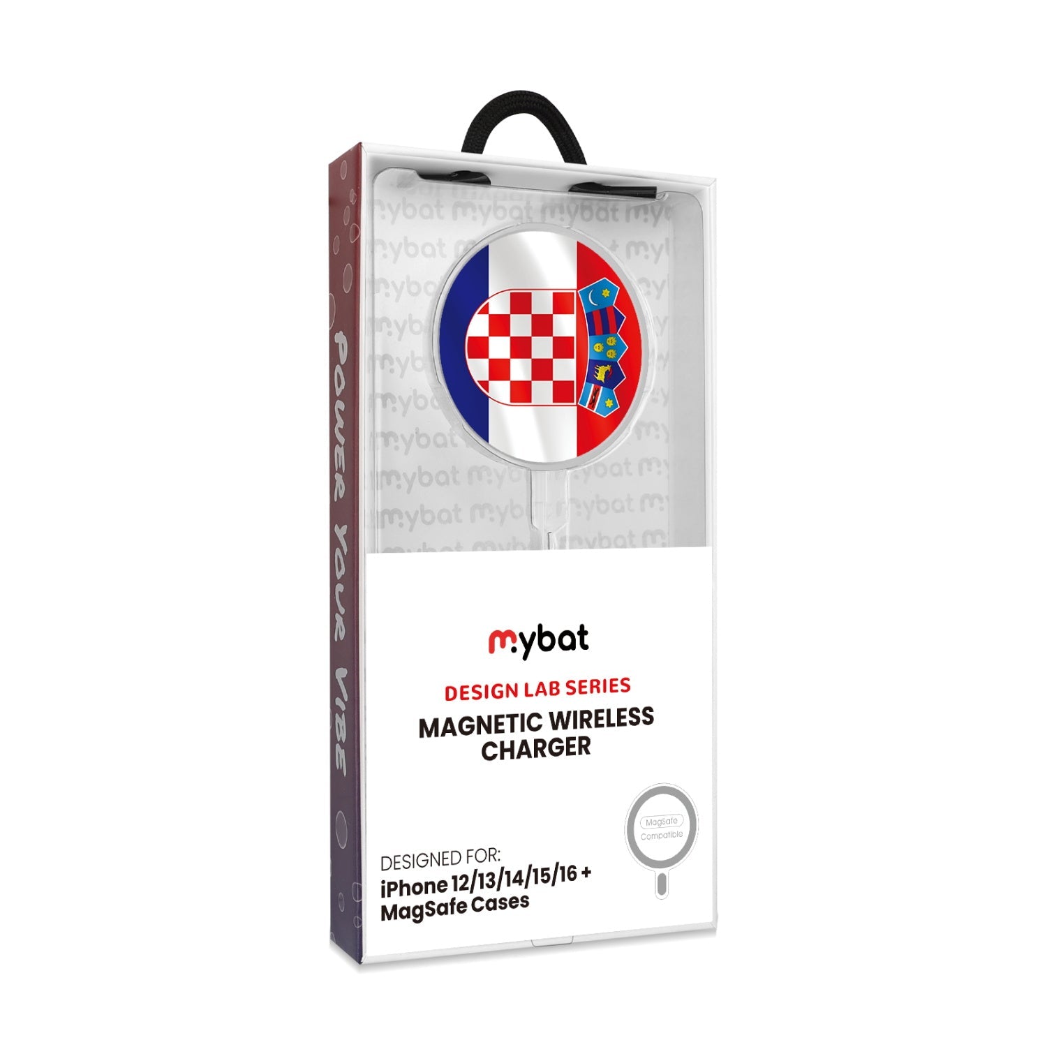 MyBat Design Lab Magnetic Wireless Charger - Silver - Croatia Flag