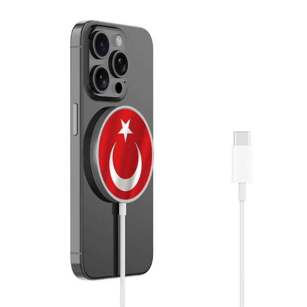 MyBat Design Lab Magnetic Wireless Charger - Silver - Turkey Flag - MCGWIRC18SL-161-2.jpg