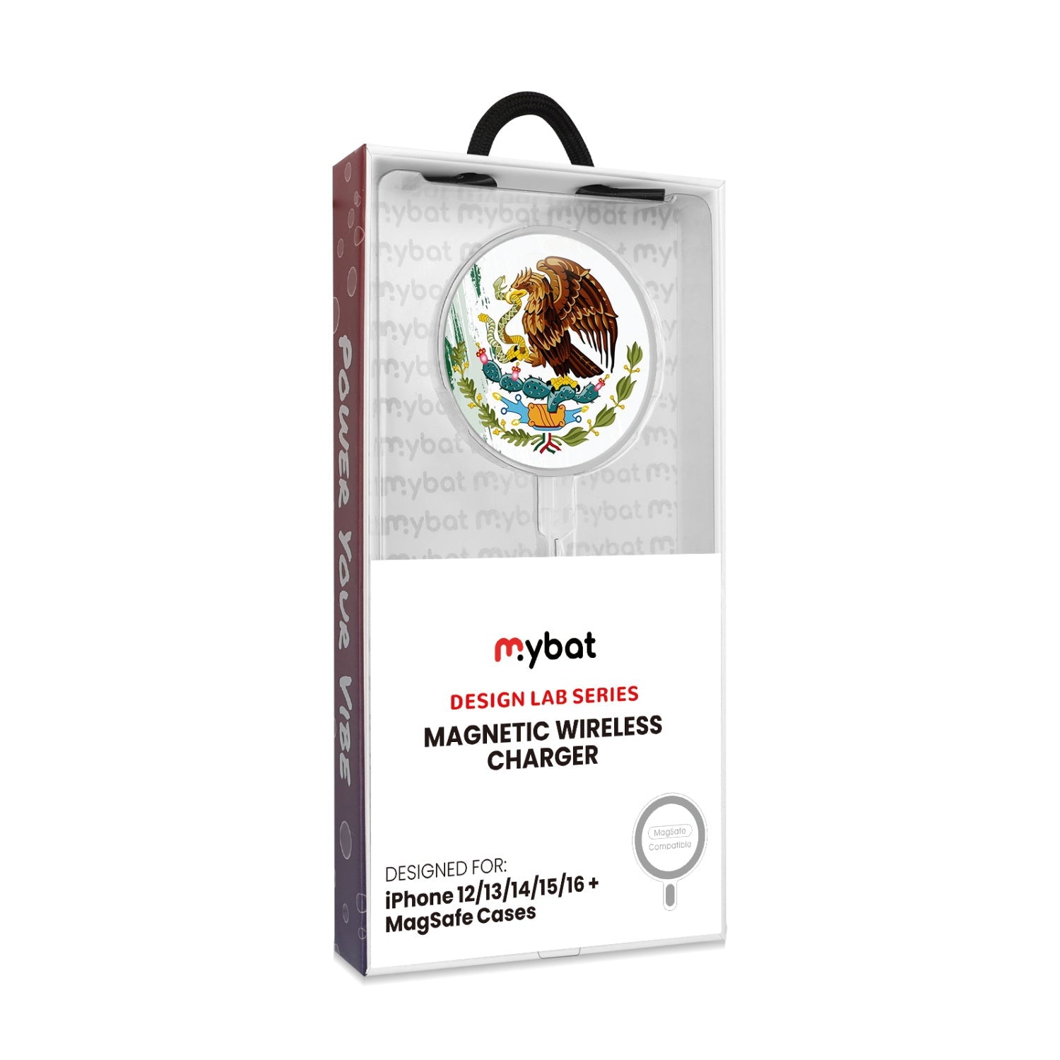 MyBat Design Lab Magnetic Wireless Charger - Silver - Bandera de México