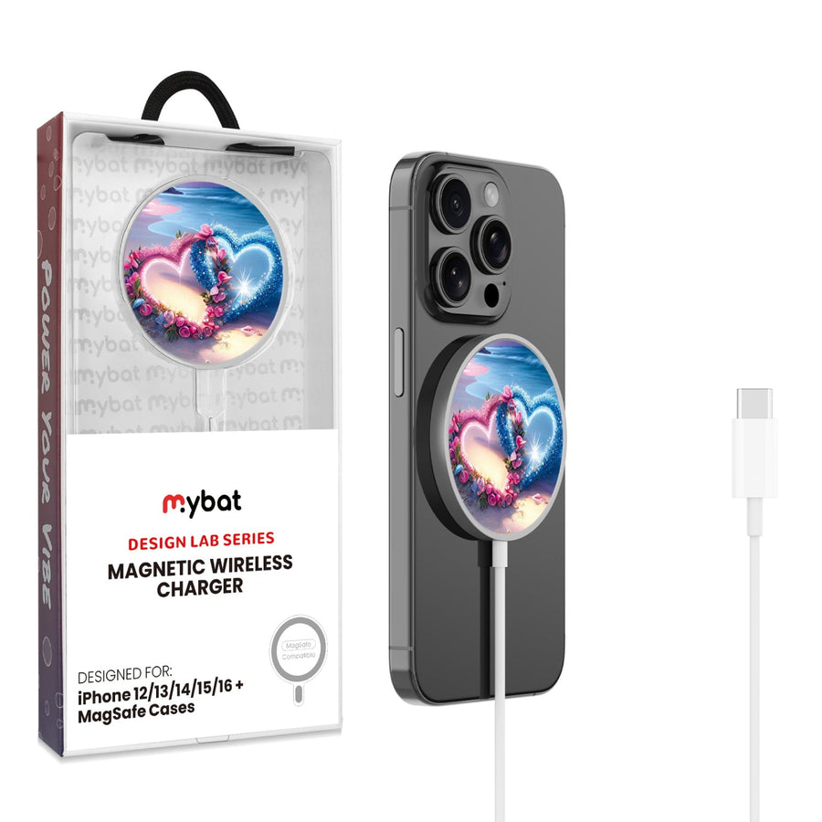 MyBat Design Lab Magnetic Wireless Charger - Silver - Heart and Soul